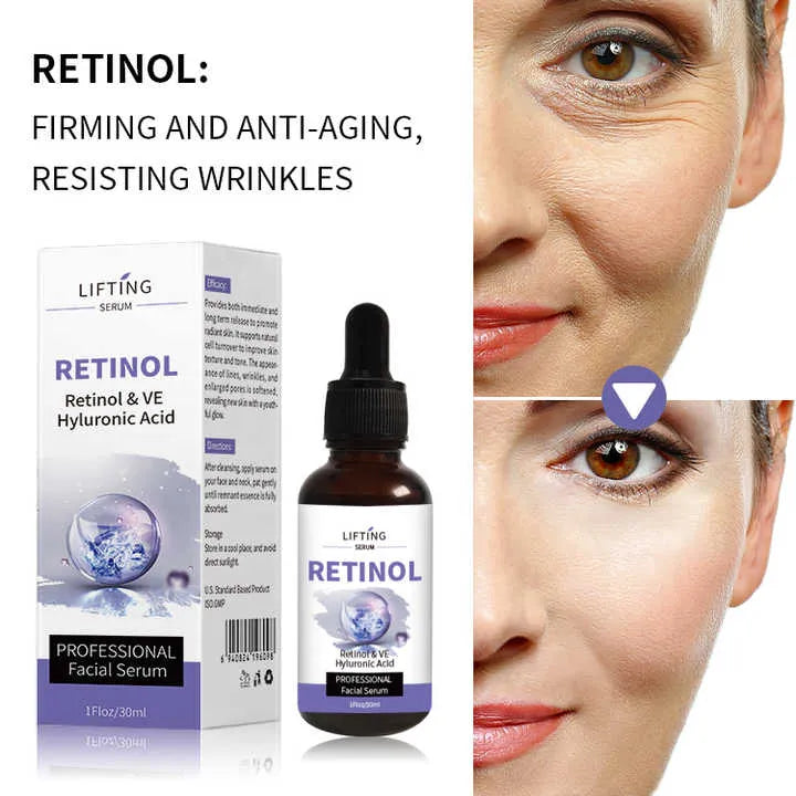 Retinol Serum, Serum for face, Anti aging serum, Professional Facial Serum, Retinol serum with HA & Vitamin E, serum for open pores, serum for oily skin, hydrating and moisturizing serum