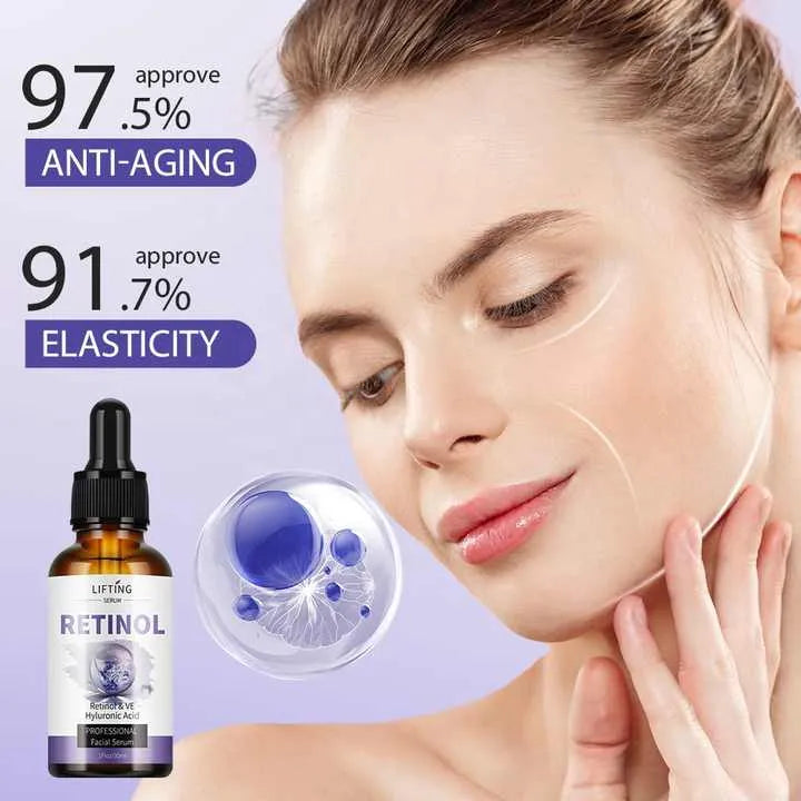Retinol Serum, Serum for face, Anti aging serum, Professional Facial Serum, Retinol serum with HA & Vitamin E, serum for open pores, serum for oily skin, hydrating and moisturizing serum