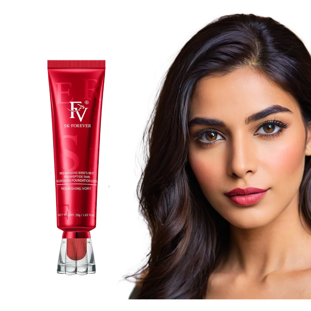 FV Liquid Foundation, Oil Absorb Ivory Liquid Foundation Matte Oil Free Medium Coverage & Light weight | Best Tube 30g